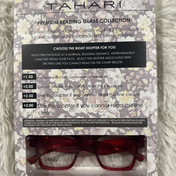 Tahari Premium Rreading glass Collection +2.50 Sun Reader included New - Picture 5 of 5